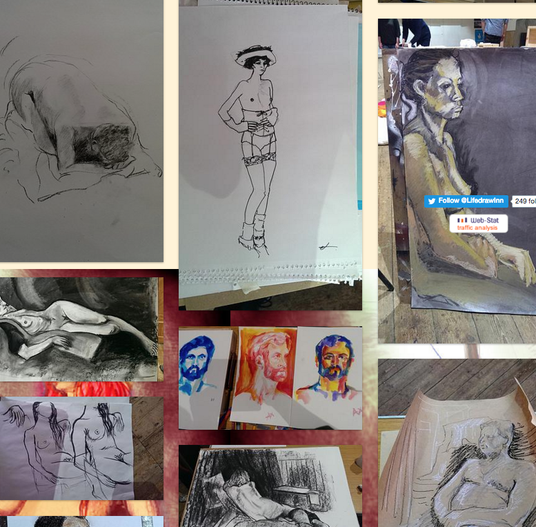 LifeDrawInn's tweet image. We are here! Like to try life drawing? Come along @ExeterStHall today 1-3pm, drop-in/concessions available #Brighton