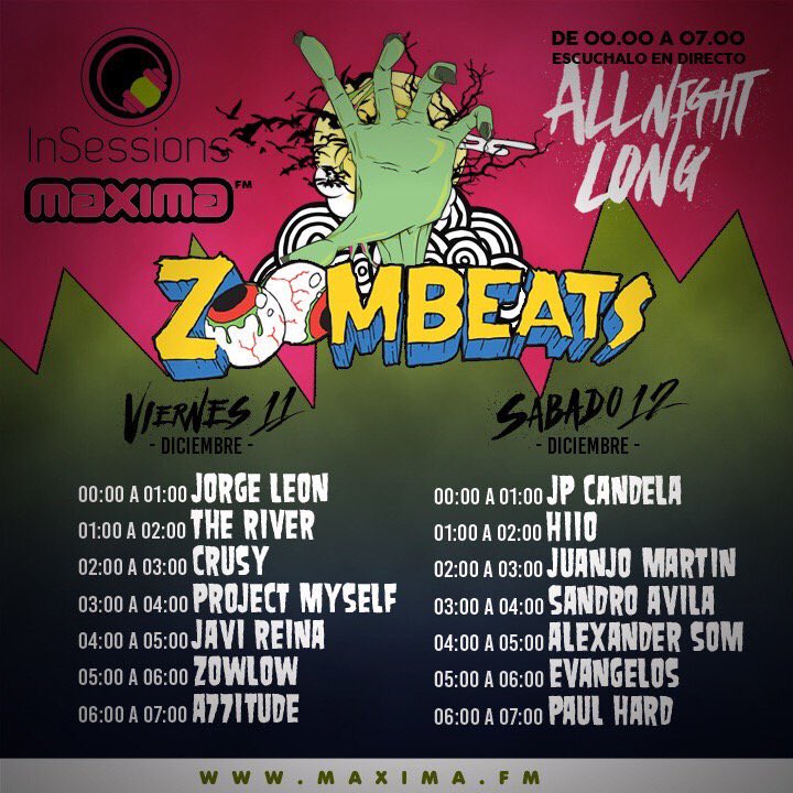 ZoombeatsLabel's tweet photo. 🎧 @maximafm_radio #InSessions @JorgeLeonDj @TheRiverDj @CrusyOfficial @ProjectMyself @DjJaviReina @ZowlowMusic https://t.co/RTrC7ryMGn
