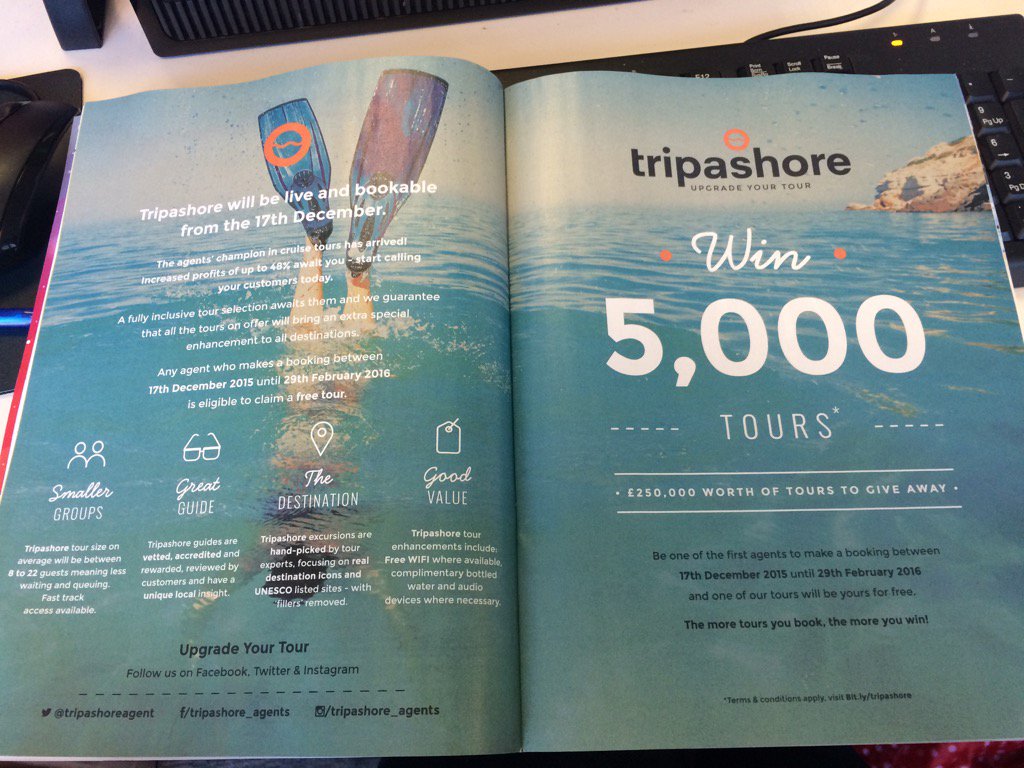 JeffsCjeffs's tweet photo. Got a #cruise booked. Are u a #travelagency then look out. @Tripashoreagent r in the new @travelweekly #competition  https://t.co/zka2ivFx8j