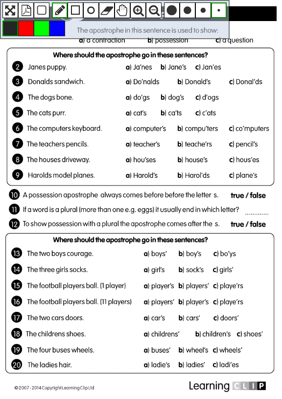 learningclip's tweet photo. Teach your class on the rules of using #apostrophes with our #worksheets https://t.co/fgsHGQEHhK #KS2 #primary https://t.co/DGQmO63hHL