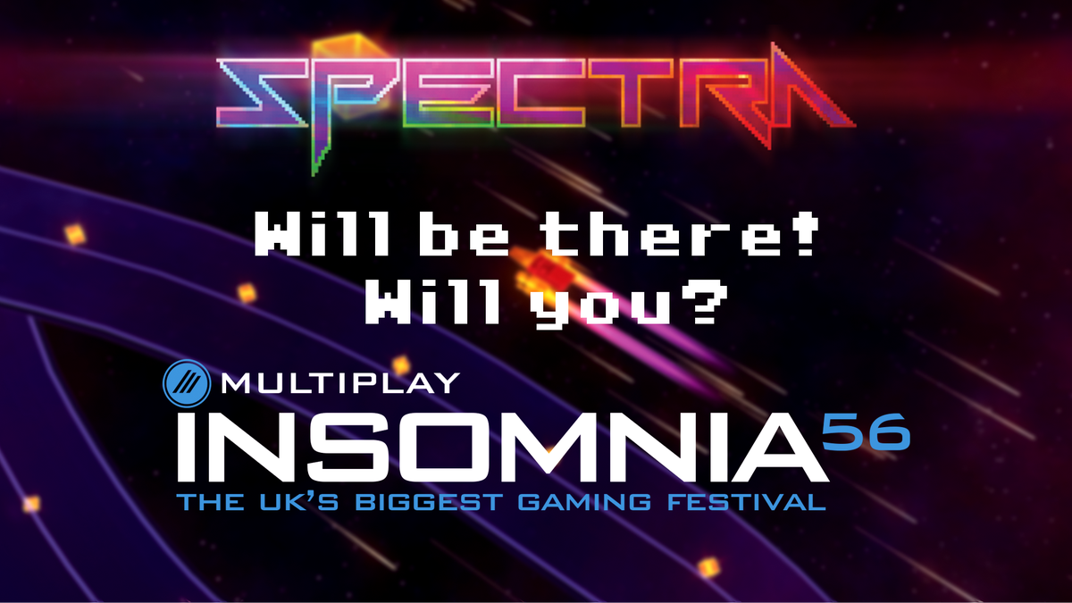 SpectraGame's tweet image. Ready for this? #Insomnia56! We cannot wait. Stop by our stand for a chance to win our #competition! #indiedev #comp