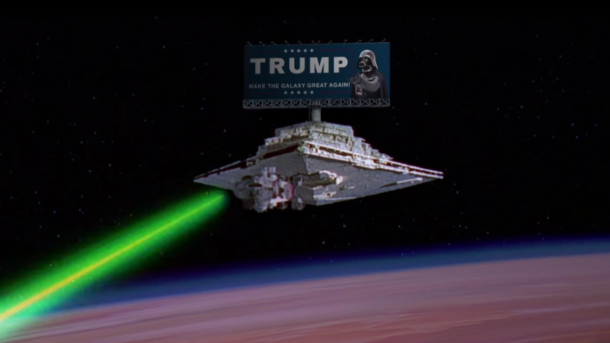 vergepop's tweet photo. Donald Trump and Star Wars shouldn't go together, but they really, really do https://t.co/QRrfUSynGp https://t.co/yIuNdhesSl