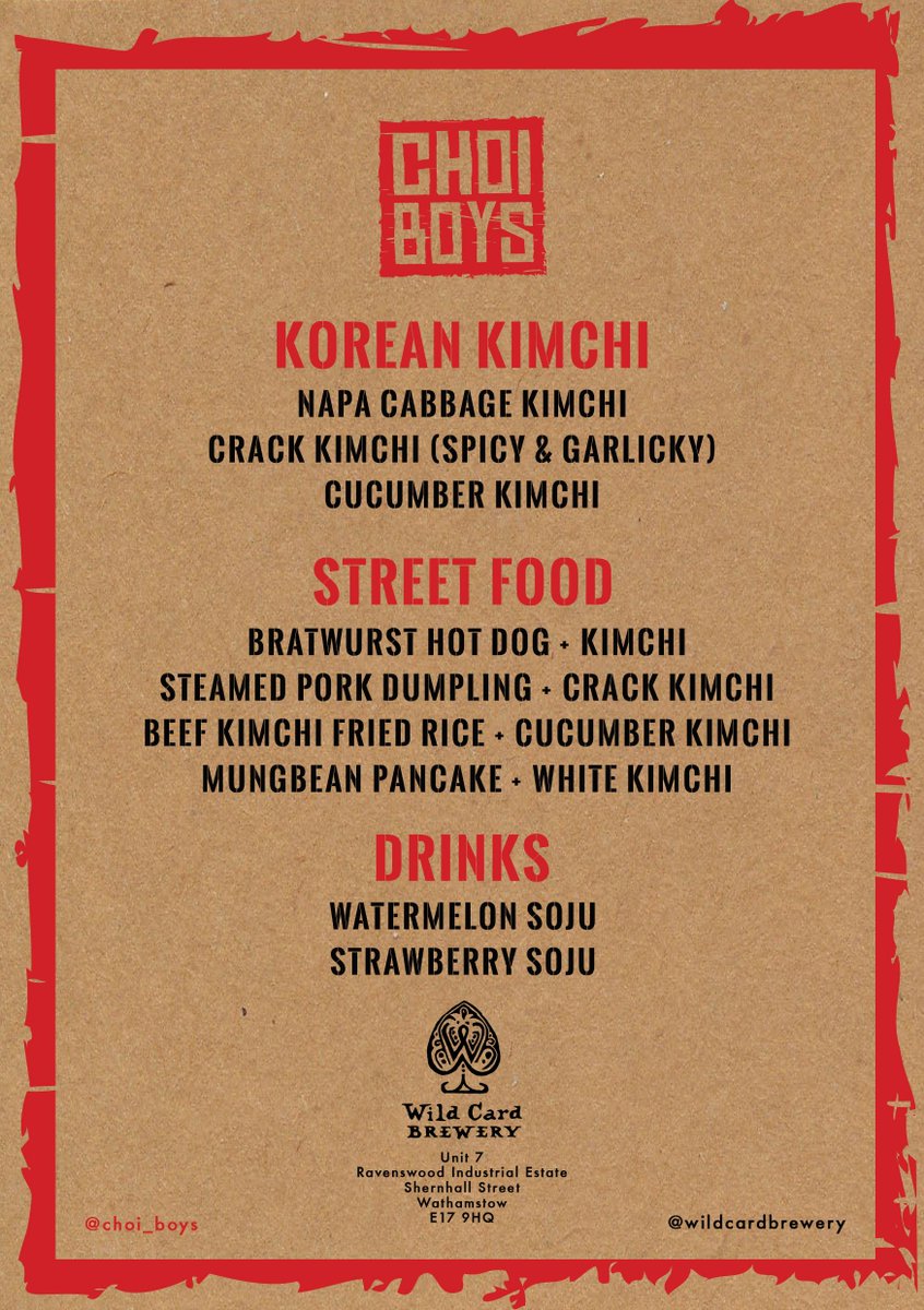 Choi_Boys's tweet photo. 3 types of kimchi, 1 is super addictive. Get some crack on Saturday @WildCardBrewery. #awesomestow #e17 https://t.co/A57NIuRnBC