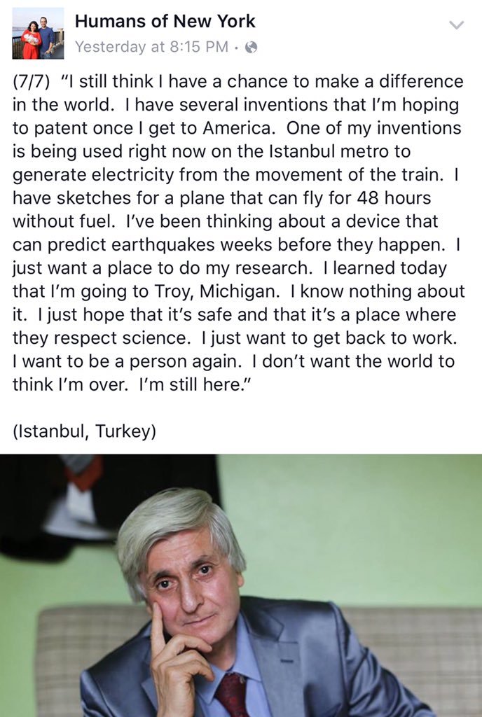 7Billion4One's tweet photo. Before you judge refugees, hear out their stories. This man will be moving to Troy, MI. Read more at @humansofny! https://t.co/2eknkDE2bJ