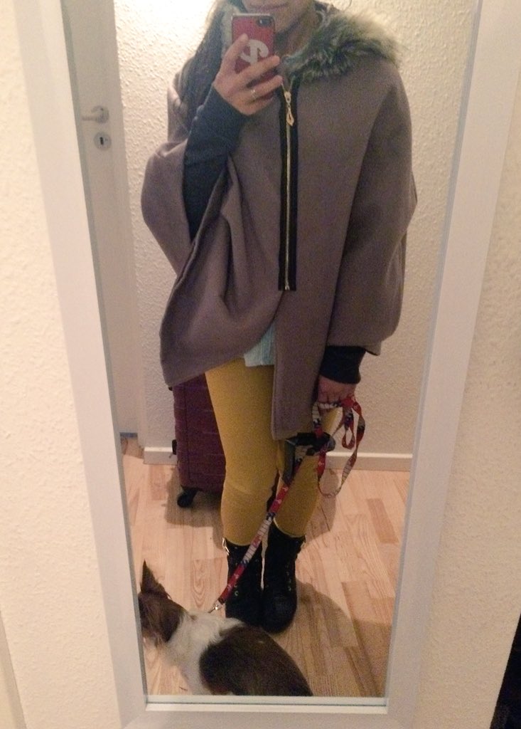 AngieAmericana's tweet image. I definitely just threw my @boutiqueofmolly poncho over my work clothes and walked my dog. #couldntwait #fbloggers