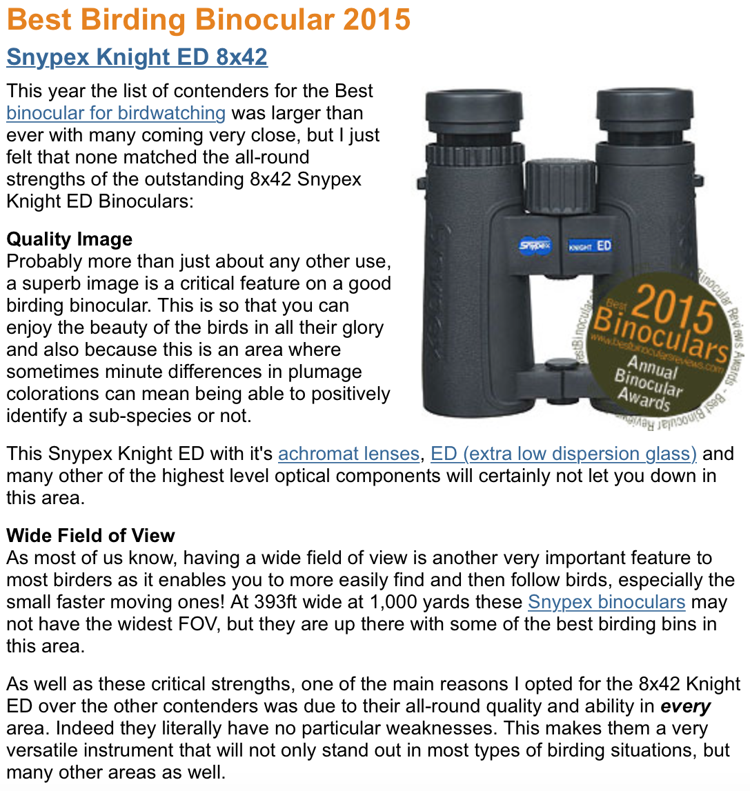 best 8x42 binoculars 2015