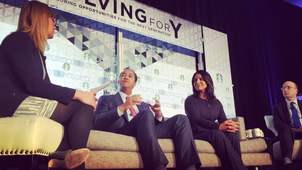 WillHurd's tweet photo. We're exploring opportunities for #Millennials at #SolvingForY with @tulsipress @apalmerdc @mikeallen @politico https://t.co/HNACeQmHRq