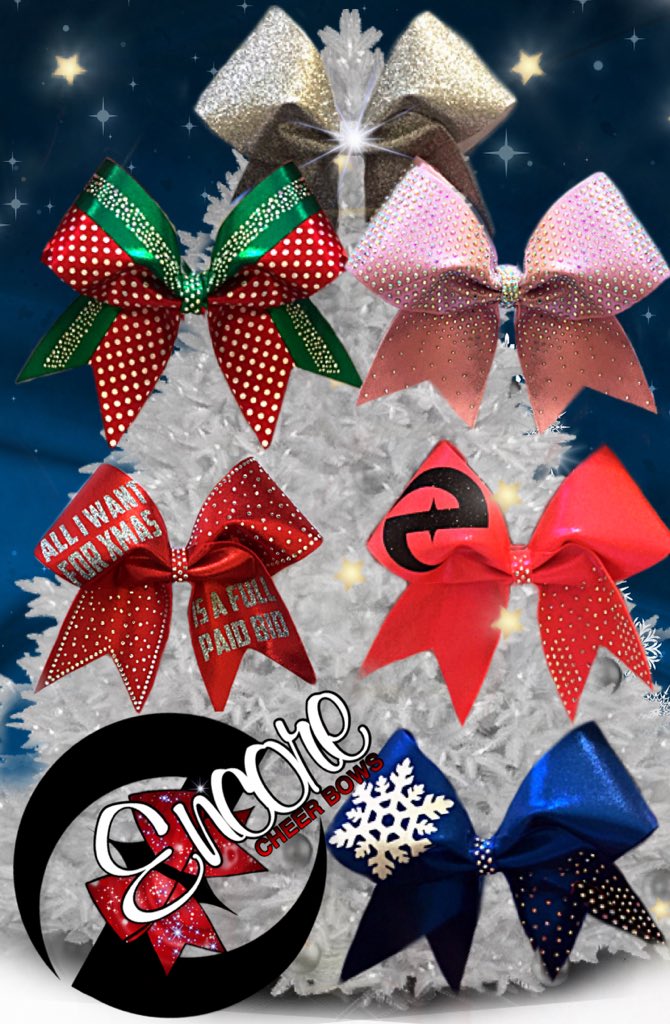 cheerUPDATES's tweet photo. Day 9⃣ of our 1⃣2⃣ Days of 🎄
WIN BEAUTIFUL BOWS from @EncoreCheerBows! 

Winners picked from interactions w/posts! 🎀 https://t.co/gW2Vh2RliI