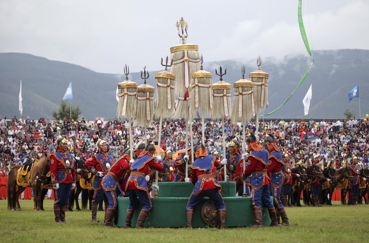 World Challenge on Twitter "Mongolia's biggest festival is Eriin Gurvan Naadam (Three Games of