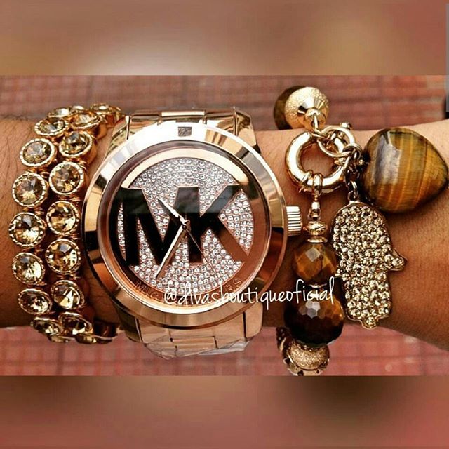 KorsSale's tweet photo. Mk Logo com Strass, Dourado Rose 45milímetros https://t.co/tBtrzkG0yg
