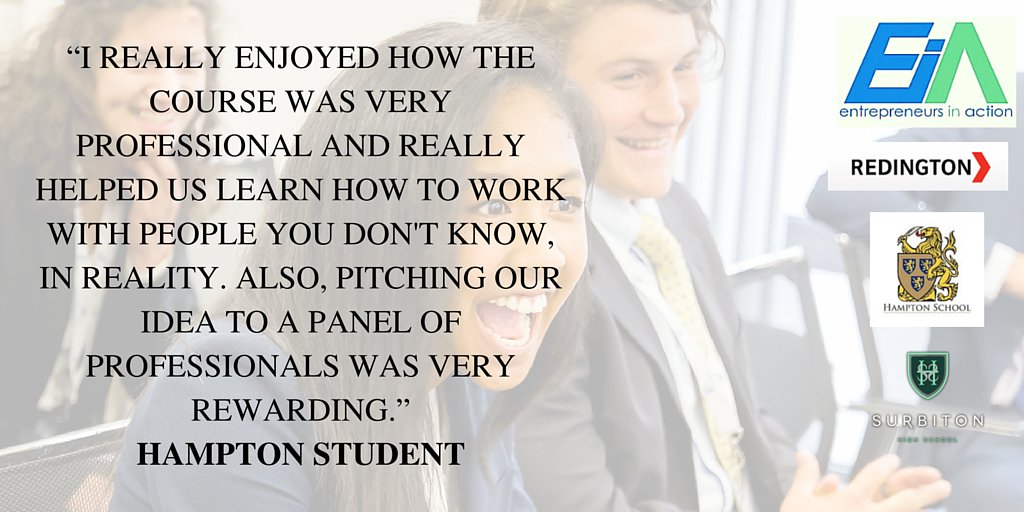 Here is what a student from @HamptonSchool thought about the #ClassroomtoBoardroom programme with @Redington #EiA