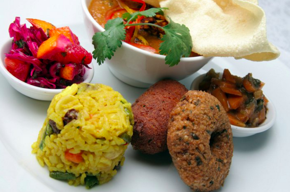 ZomatoUK's tweet photo. Vegetarian food isn't boring (well at least not at these places) 
https://t.co/pttQziGpNO https://t.co/dHLQd9JcXU