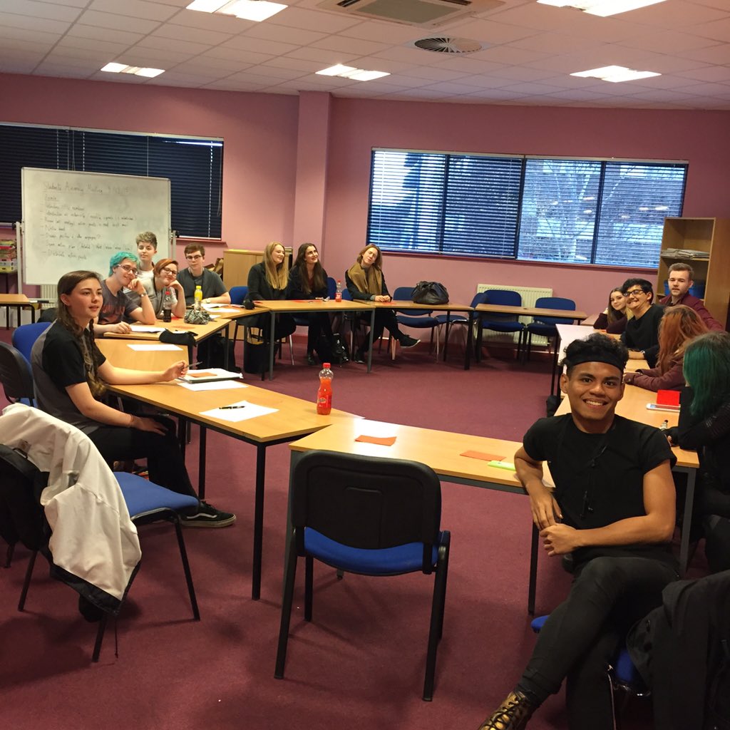 DerbyshireSA's tweet photo. #StudentsAssembly Meeting getting underway now! Introducing new members and beginning the agenda. https://t.co/VkYoVI1NFC