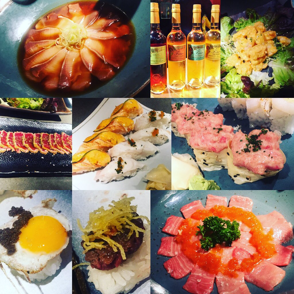 MacarenaEscriva's tweet photo. Estupenda comida en 99 Sushi Bar maridada con las #Palmas2015 de Tío Pepe https://t.co/k2jut4FFMO