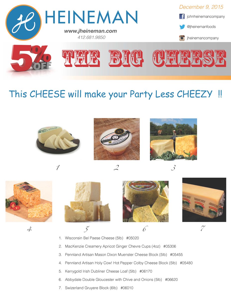 JHeinemanFoods's tweet photo. The BIG Cheese Sale! Make ur party this season Less #Cheezy w/ these deals. #sale #cheese #cheesemeup https://t.co/HHmPAimfix