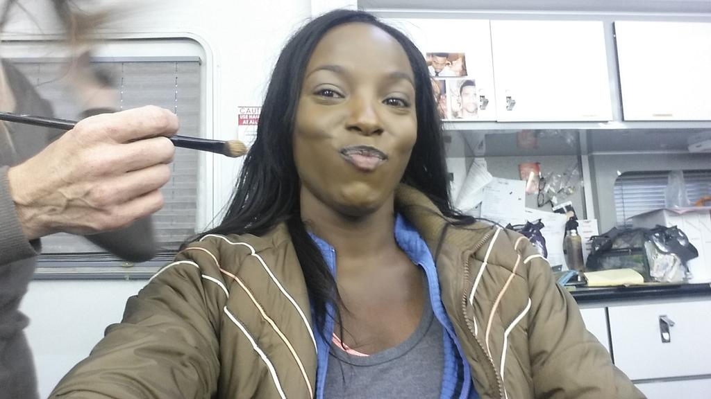 HollywoodLadyj's tweet photo. #Janeshia #Jamaican #stuntwoman #stuntlife #setlife #Blessed #BadAss #Action #HardHits #stairfall #TVShow #Hollywood https://t.co/457RZre41i