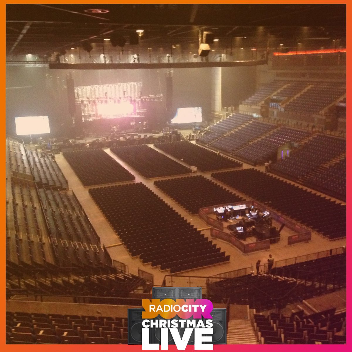 HitsNWnews's tweet photo. Not long now and this place is going to be PACKED!! #HelloEcho #RadioCityLive https://t.co/wnsattV2q5