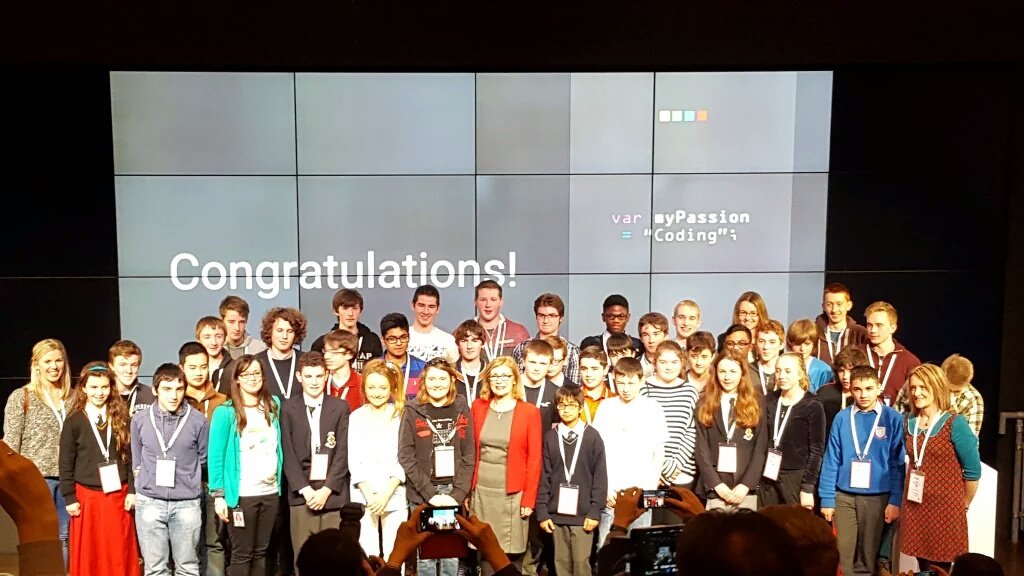 yvonne_nolan's tweet photo. Well done with to Stephen Cushen. Looks like fifth overall in the national finals at Google today #calltocode https://t.co/gbsXJ1TkNf