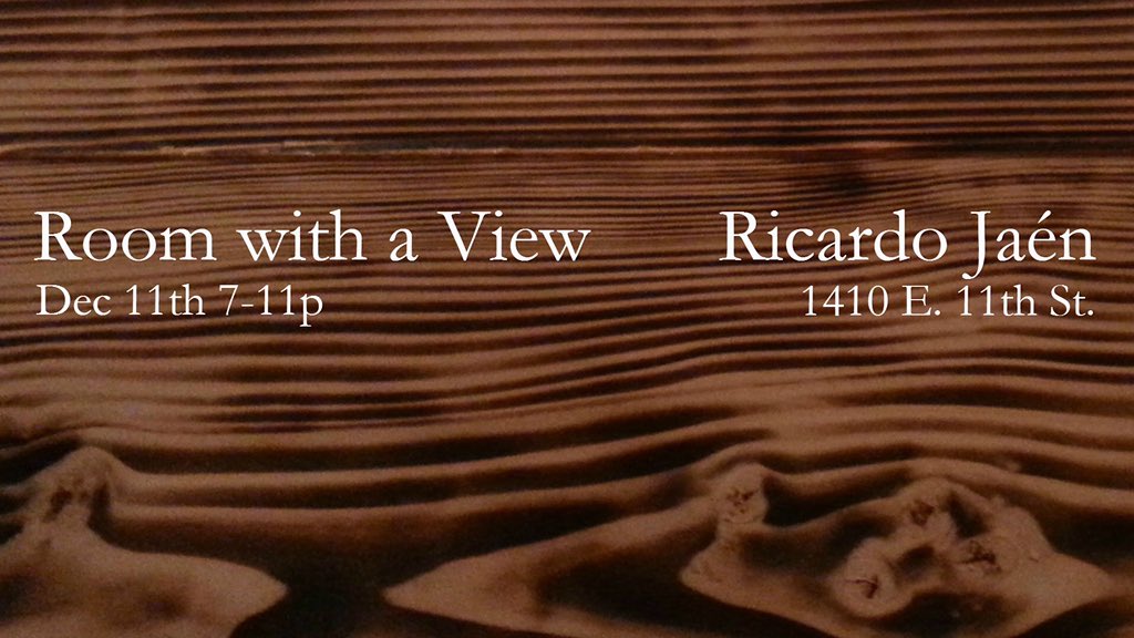 "Room with a View" Artwork by Ricardo Jaén opens this Fri 12/11 goo.gl/yeXfvw