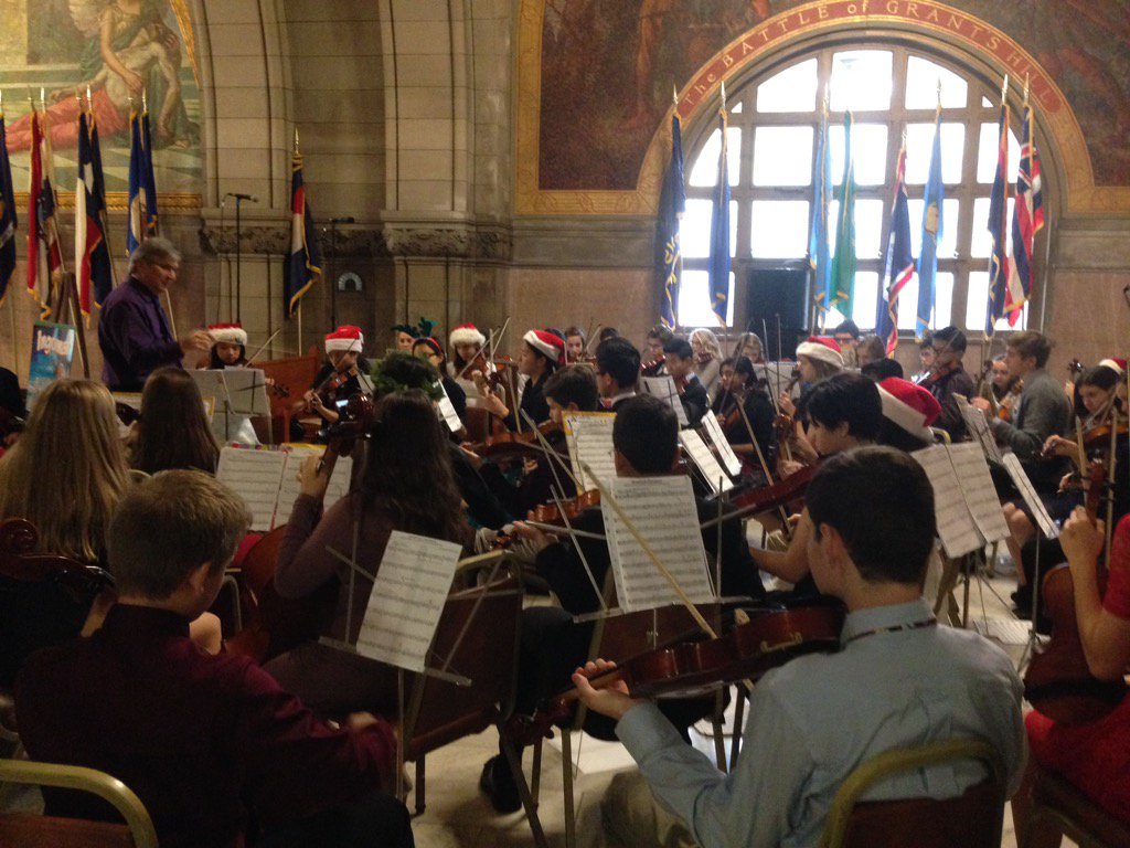 Allegheny_Co's tweet photo. Always a joy to have the #NA #IngomarMS 8th grade orchestra join us for a performance at the Courthouse. https://t.co/kOgfg4KAJ8