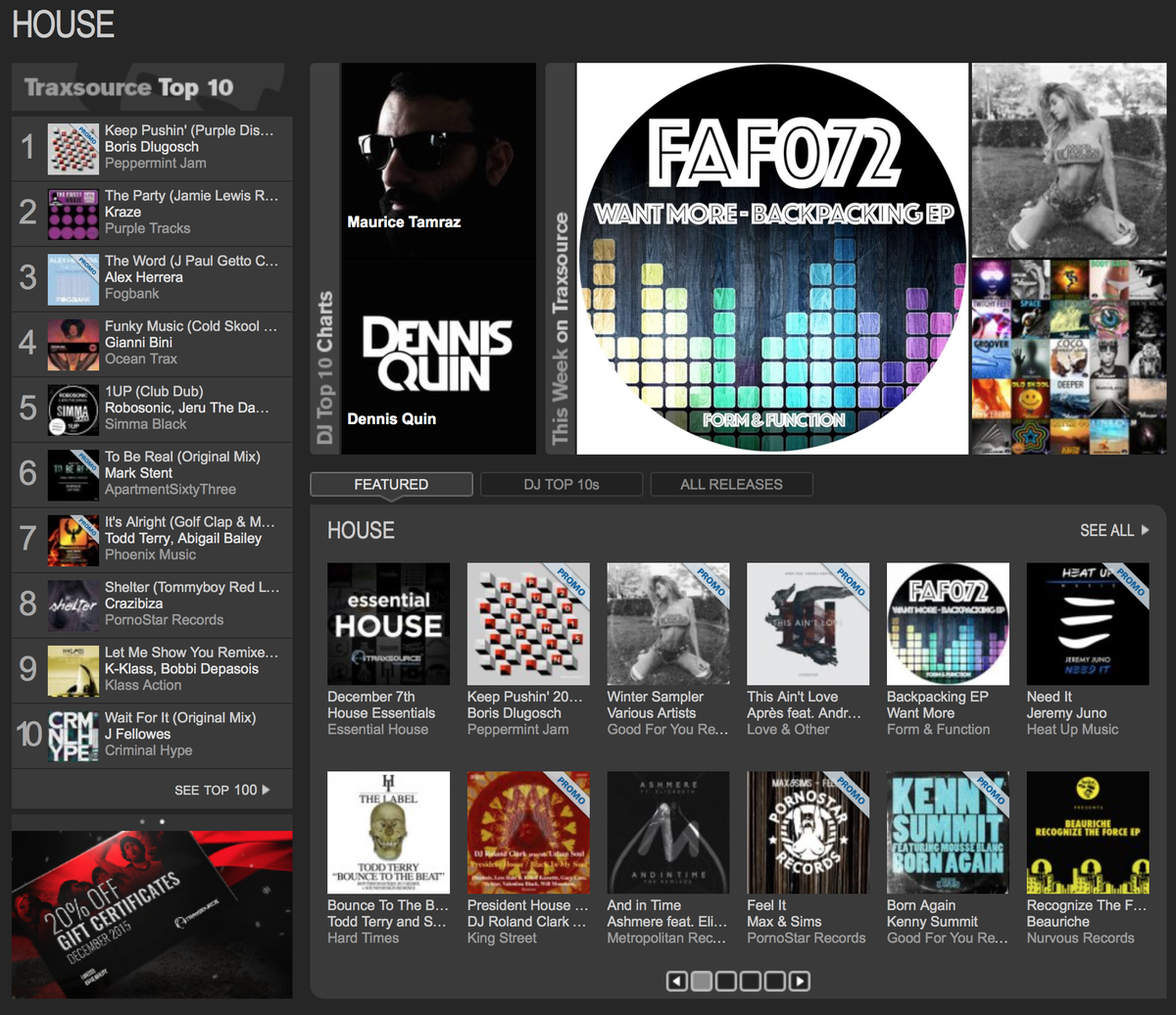 Big thanks to <a href="/traxsource/">Traxsource</a> for the #House feature <a href="/wantmoredjs/">Want More</a> Backpacking traxsource.com/title/545936/b… <a href="/FormFunction1/">Form & Function</a>