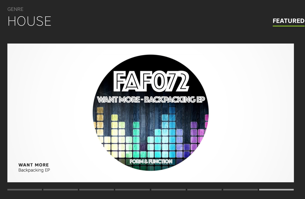 FormFunction1's tweet image. .@wantmoredjs Backpacking EP featured @beatport #House pro.beatport.com/release/backpa… @FormFunction1