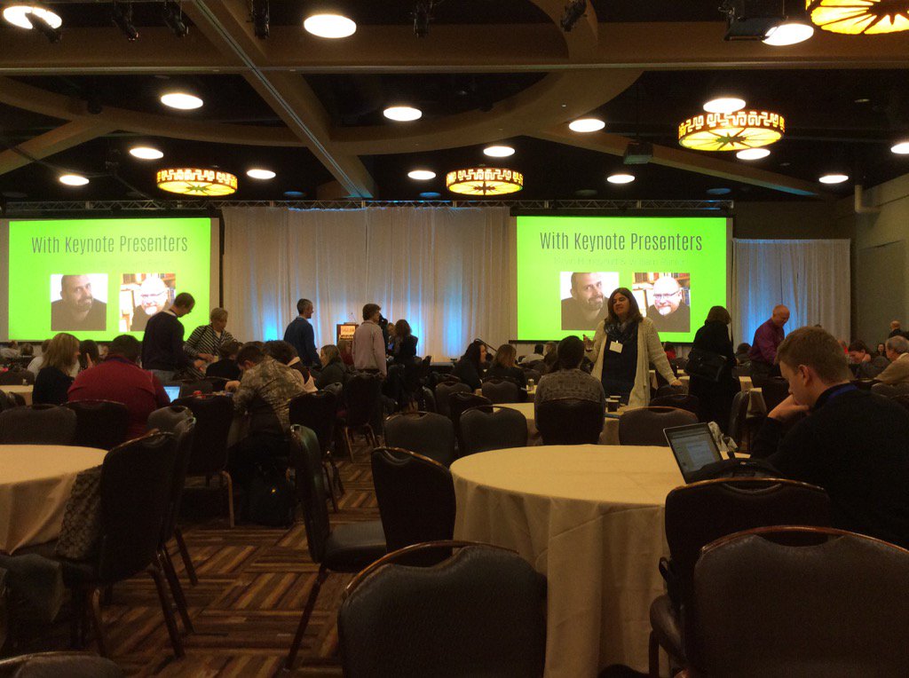 Awaiting the closing keynote <a href="/slateinwi/">SLATE Conference</a>. Already taking lots of ideas back to <a href="/Institute4PL/">i4PL</a>. #slate2015