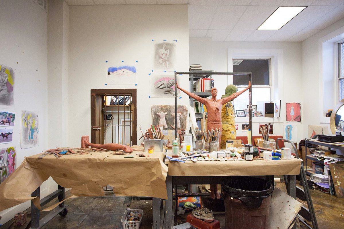 WSJRealEstate's tweet photo. Behind the scenes at sculptor Tom Corbin's studio, a former firehouse in Kansas City https://t.co/MjYGXoeZXF https://t.co/kWKCbng9ec