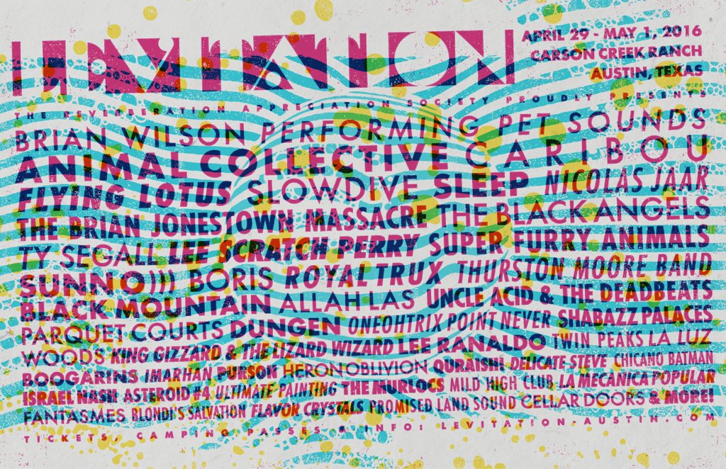 queueapp's tweet image. Our friends @LEVITATION have announced their full lineup! 4/29 - 5/1 in Austin, TX!