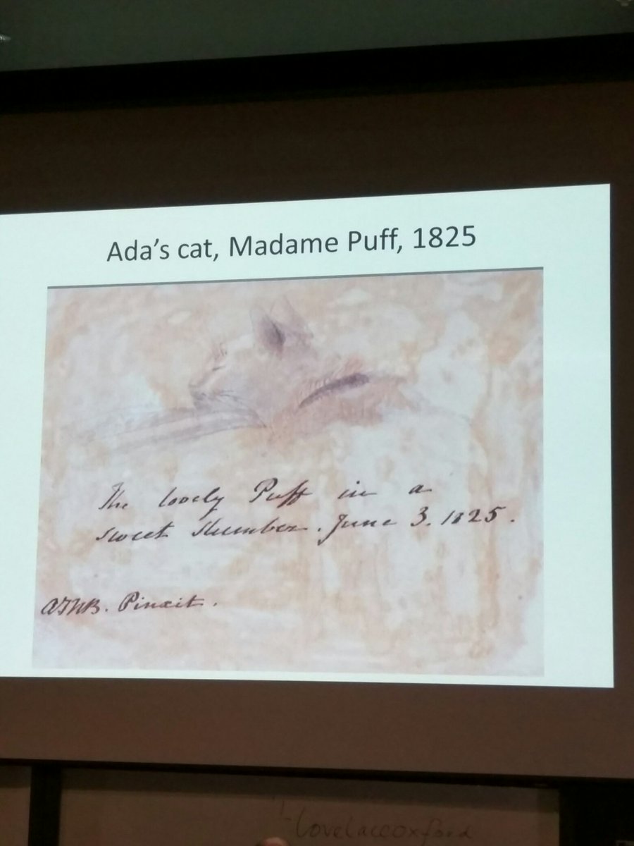 edent's tweet image. Awww! Ada Lovelace&apos;s cat, as drawn by her mother. 
#LovelaceOxford