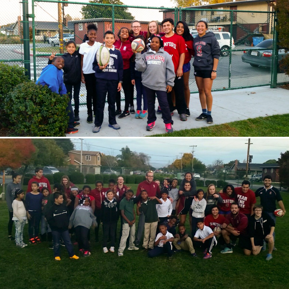 Thank you <a href="/stanfordrugby/">Stanford Rugby</a> for running such a fun rugby clinic for our 4th &amp; 5th grade youth! #BGCP #StanfordRugby