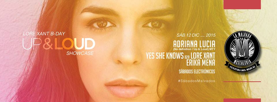 Este sab 12 d dic: Adriana Lucia,Yes She Knows B2B Lore Xant/Erika Mena/#nocover en Insurgentes 222 metrobus durango
