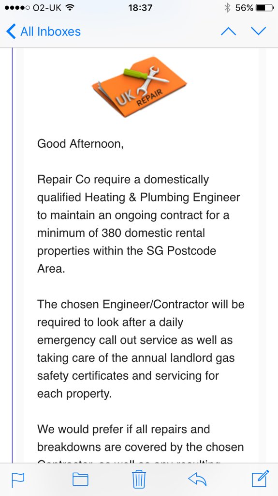 martyndt's tweet image. If any engineers/companies get this email then beware, a search will show many who have paid and got no work back