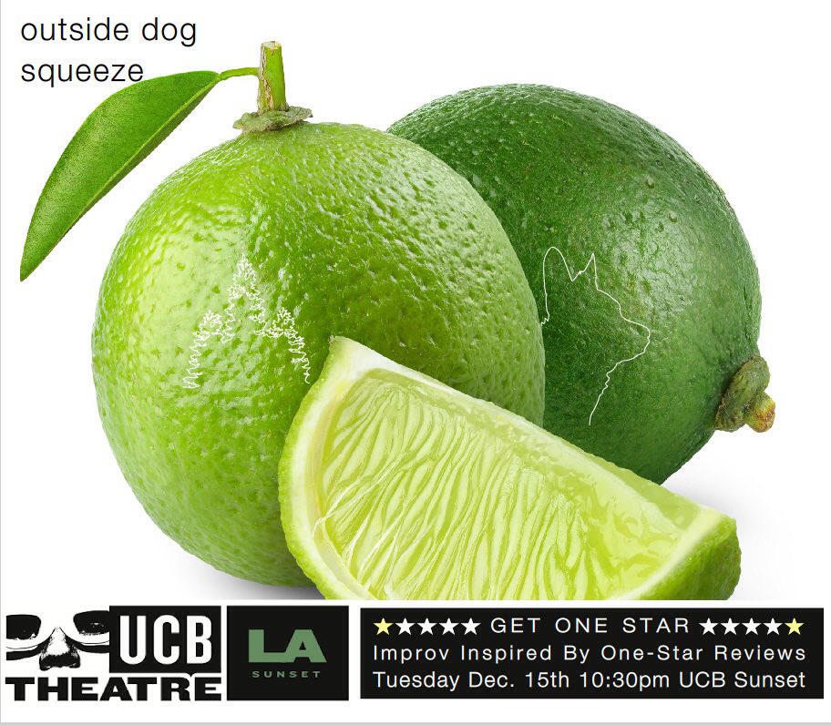 squeezecomedy's tweet photo. Squeeze improv performs with @TweetOutsideDog @ucbsunset 12/15 10:30pm https://t.co/A6mCq885TO #onestarreviews https://t.co/uCEYLcujVM