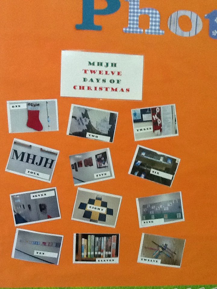 MHJH Photo Club got into the spirit of the season by taking photos that contain one through twelve items.