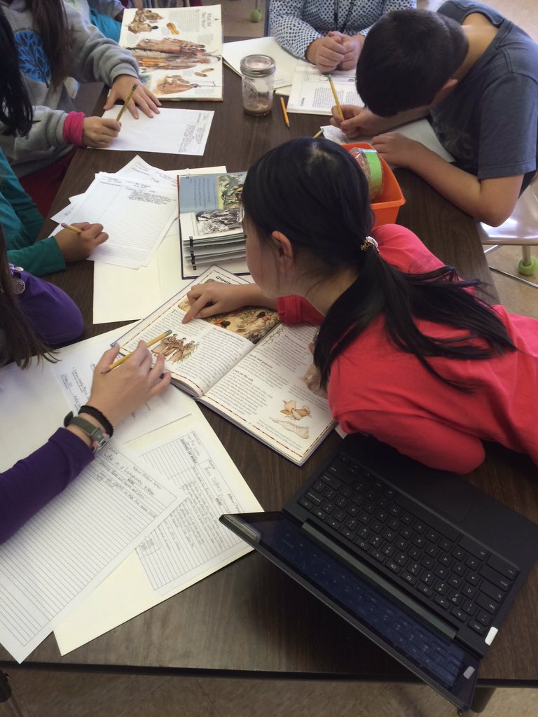 TreehouseRoom's tweet image. Collaboratively writing a @Scholastic News mag about the #iroquois using @GoogleForEdu #googleslides #cornellnotes