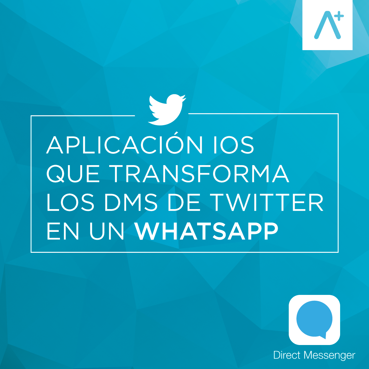 atraccionsm's tweet photo. #DirectMessenger la app de iOS que transforma los DMS de Twitter en un whatsapp #SocialMedia https://t.co/9vN8tDZdUl