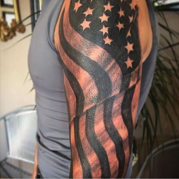 NEW FLAG coverup Next sessions to work on existing tattoos Awesome  BK  Klev  Instagram