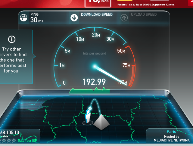 enunomaduro's tweet image. My internet is a TGV? #speedtest #networkspeed #network