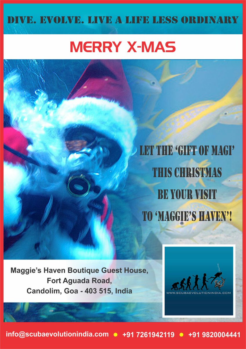scubaevolution's tweet image. #ScubaEvolution #stayNdive #resort at #Goa wishes you #MerryChristmas
