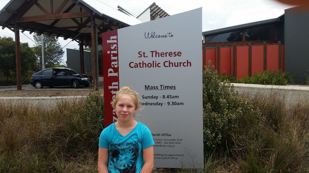 AddyDownUnder's tweet image. Visiting St. Theresa Church with Gandpa &amp;amp; Grandma Beare in Torquay....