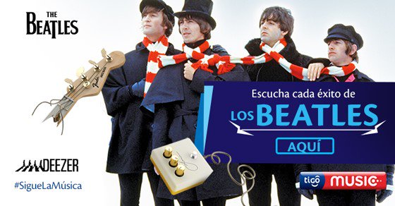 Tigo_GT's tweet photo. Llegaron para quedarse!! #SigueLaMúsica y escucha a #LosBeatlesEnDeezer aquí https://t.co/MbffcxPuFf https://t.co/Tdhw2WNlNj