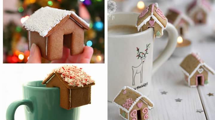#CuteLittleThings Mini 'Mug' Gingerbread houses. ImagesCourtesy: bloglovin.com and makezine.com