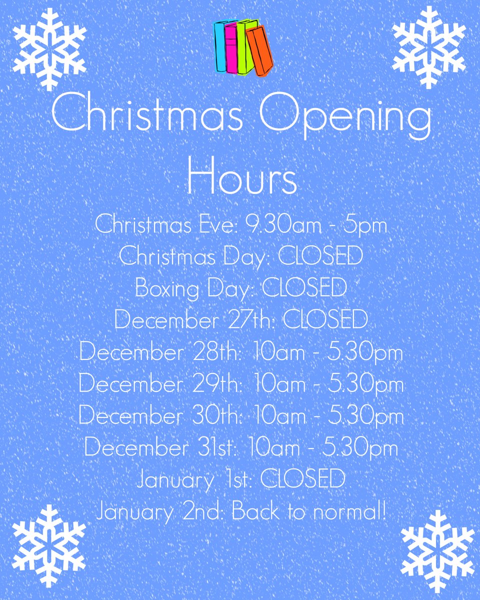 StorehouseWat's tweet image. Here are our Christmas opening hours!