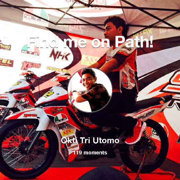 o3utomo's tweet photo. I've shared 119 memories with my friends on #Path - see them now at https://t.co/S1ag0peNDW! #thepersonalnetwork https://t.co/rAjULLig1c