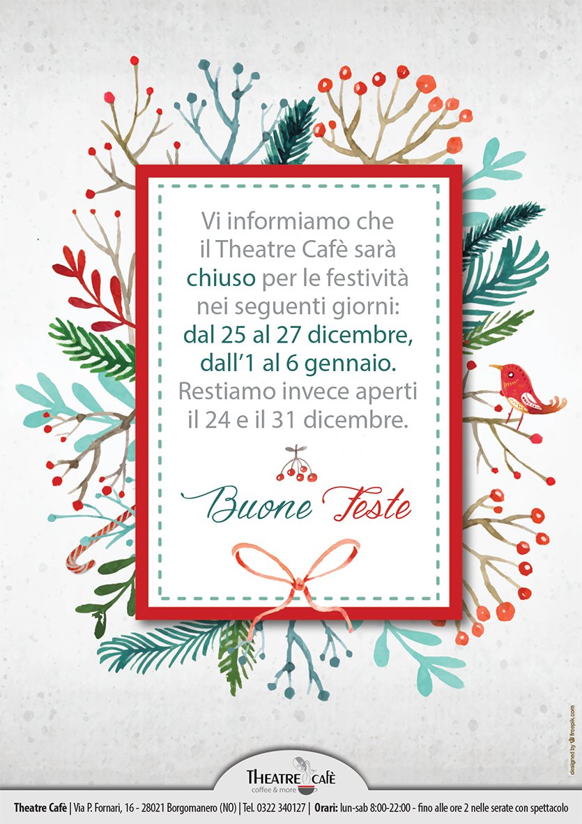 #Buon #Natale! Anche noi prenderemo qualche giorno di vacanza in previsione dell' #annonuovo