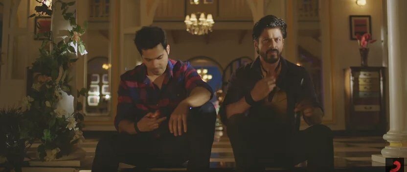 iamalishax's tweet image. Can't explain how much i love dis scene ❤ #Daayre brotherhood @Varun_dvn @iamsrk ❤