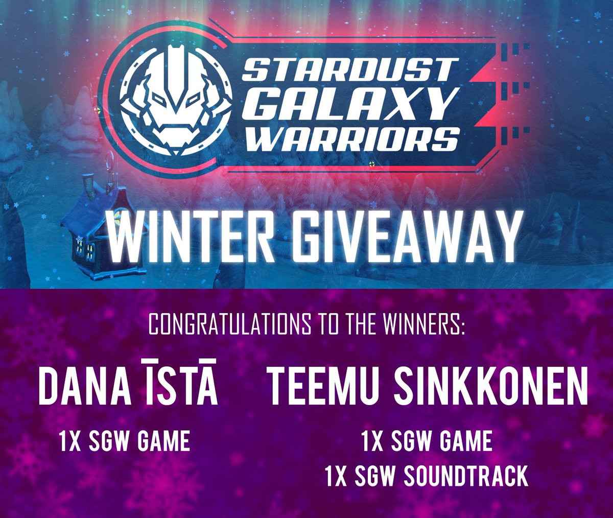 SGWgame's tweet image. Congrats to our WINNERS @morphinegirl13 and @tervapiru &amp;amp; A big Thank You to all participants!!
#indiegame #giveaway