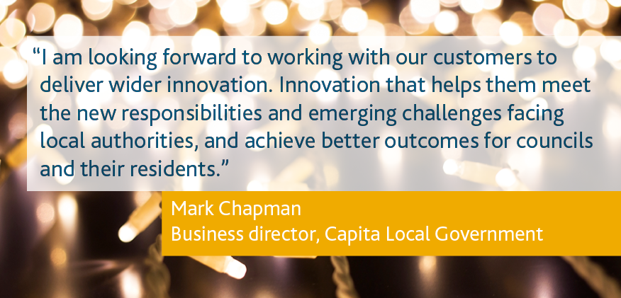 LocalGovMatters's tweet photo. Day 22 of 24: Mark Chapman at Capita highlights his hopes for Local Government in 2016 #CapitaCountdown #localgov https://t.co/TnCafZ9U8T