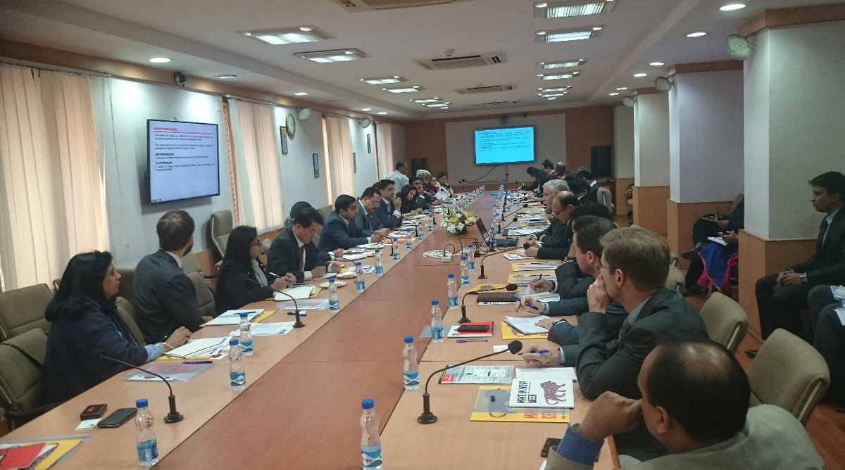 makeinindia's tweet photo. The making of #MakeInIndia Week - Over 10 Business Councils were briefed yesterday on their roles &amp; involvement. https://t.co/ekKkH3x52y